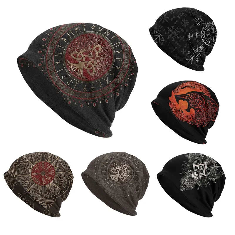 Motorhaube Hüte Männer Frauen Dünne Hut Baum Von Mit Triquetra Cap Street Skullies Beanies