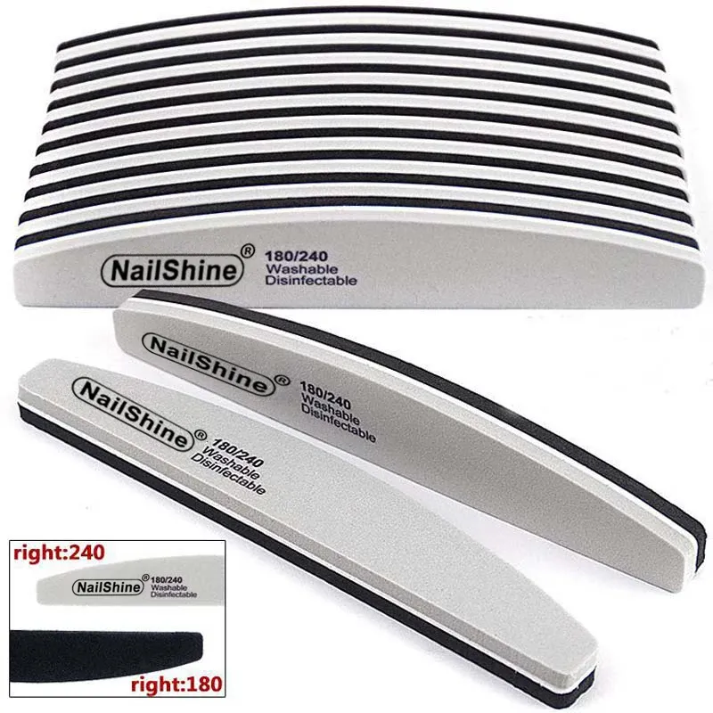 5 Stück Schwammblock Nagelfeile 180/240 Grau/Schwarz Boot Nagelpuffer Gelpoliermittel Lime a Ongle Schleifpuffer Maniküre Werkzeuge Lieferant