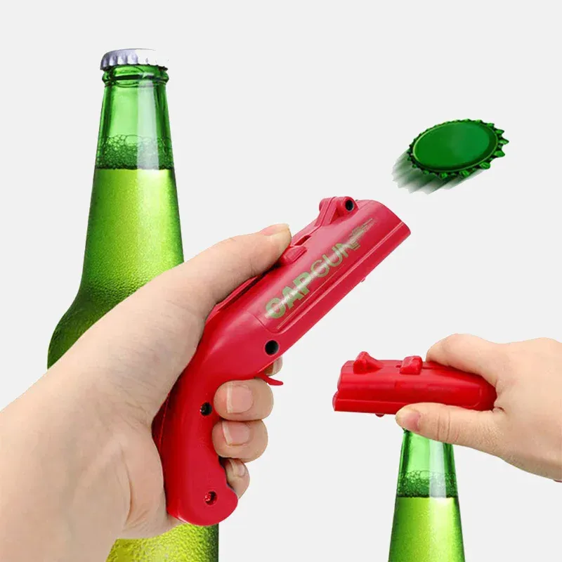 Kreative Tragbare Bier Opener Kappe Pistole Flasche Opener Bier Flaschen Offene Capgun Trinken Öffnung Shooter Bar Outdoor Feier Werkzeuge
