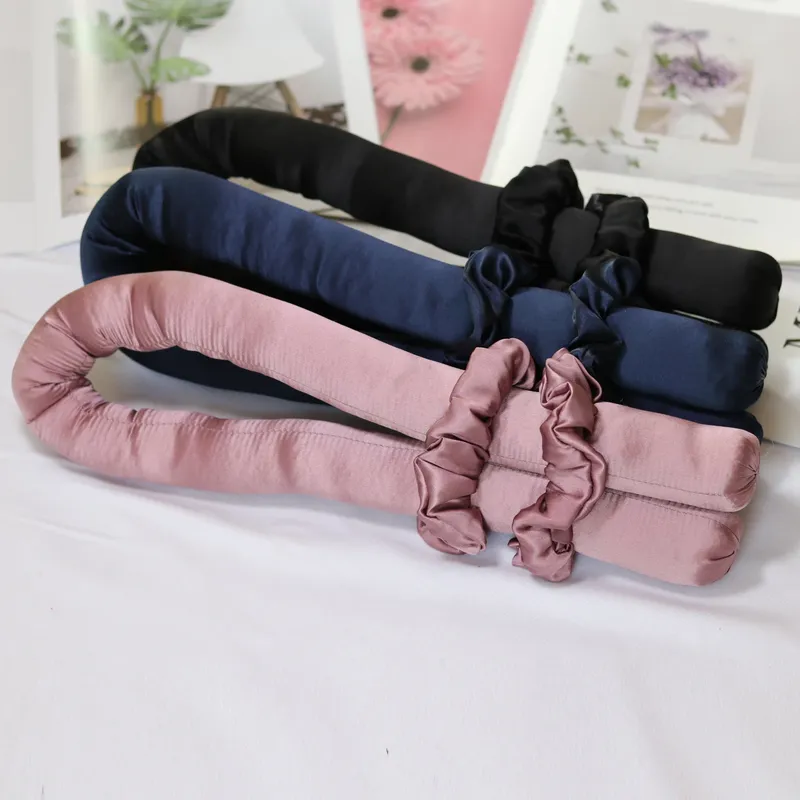 Hitzefreie Locken aus reiner Seide, Lockenwickler, Lockenwickler mit Haarspange und Lockenband, keine Beschädigung des Haares, Lazy Curler Set Stirnband
