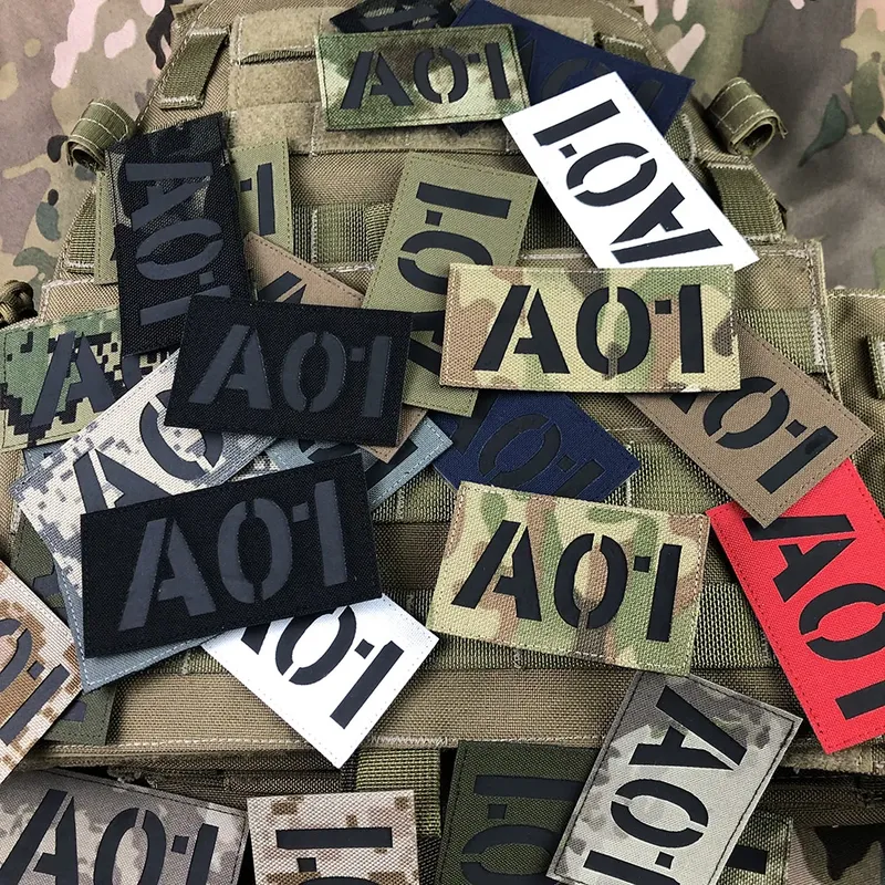 Laserschneiden IR IFF Infrarotreflexion Benutzerdefinierter Patch Radio Anrufzeichen Namensbänder Schwarze Buchstaben Moraltische Taktik Militär Airsoft