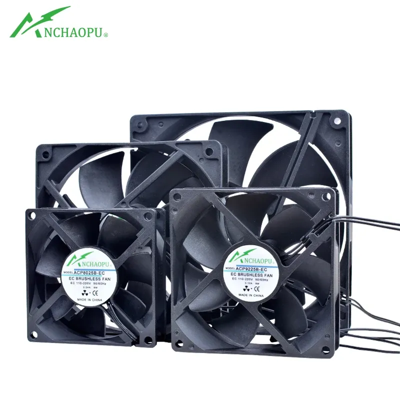 ANCHAOPU EC Bürstenloser Lüfter AC 110 V 120 V 220 V 240 V Kugellager 2 Linien 60 mm 70 mm 80 mm 92 mm 120 mm 140 mm Für Schränke