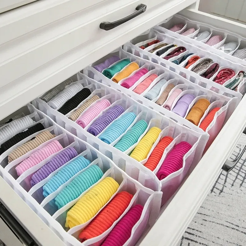 Kleidung organisieren zu Hause Lagerung Kleiderschrank Socken Regal Teiler Kleidung Schrank Organisation Schublade Unterwäsche Organizer de Ropa