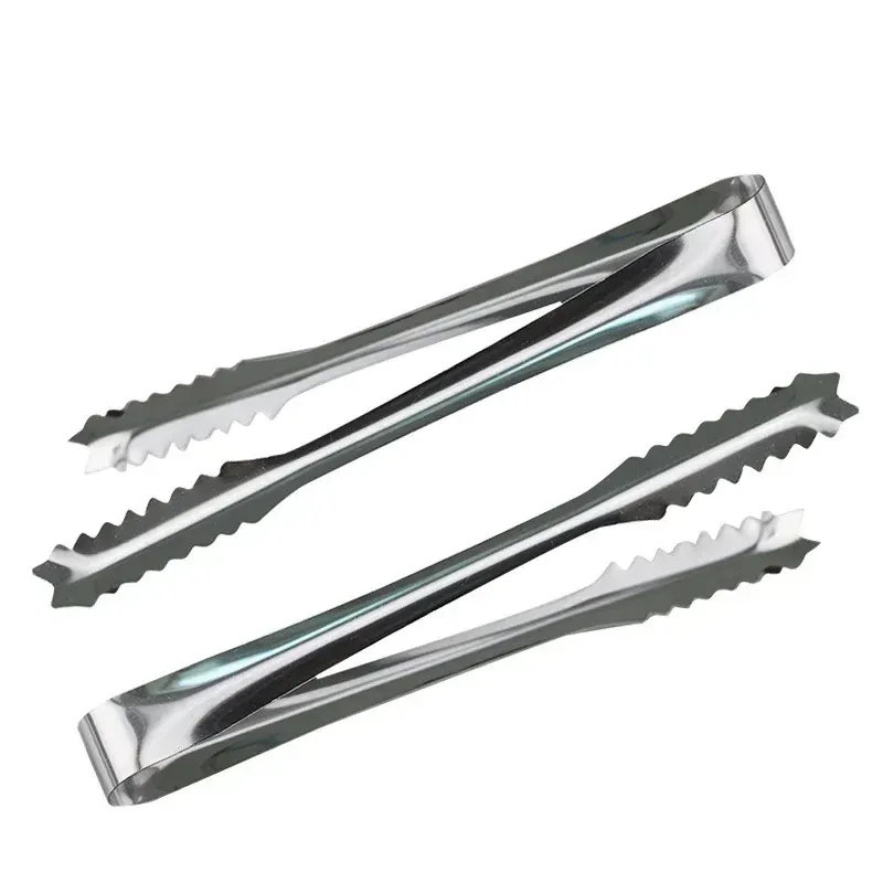 15 cm/19 cm Edelstahl Küche Werkzeug Edelstahl Zange Für Grill Party Bar BBQ Clip Brot Lebensmittel Eis klemme Eis Tong
