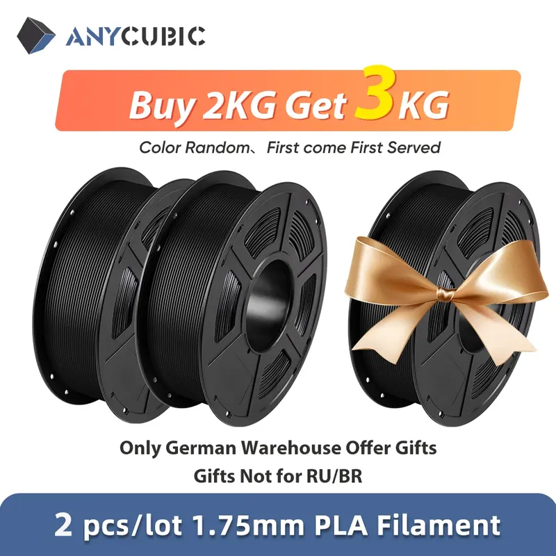 ANYCUBIC PLA 3D-Drucker-Filament 1,75 mm 1 kg/Rolle PLA-Filament 3D-Druckmaterial für Spielzeugmodelldruck FDM 3D-Drucker