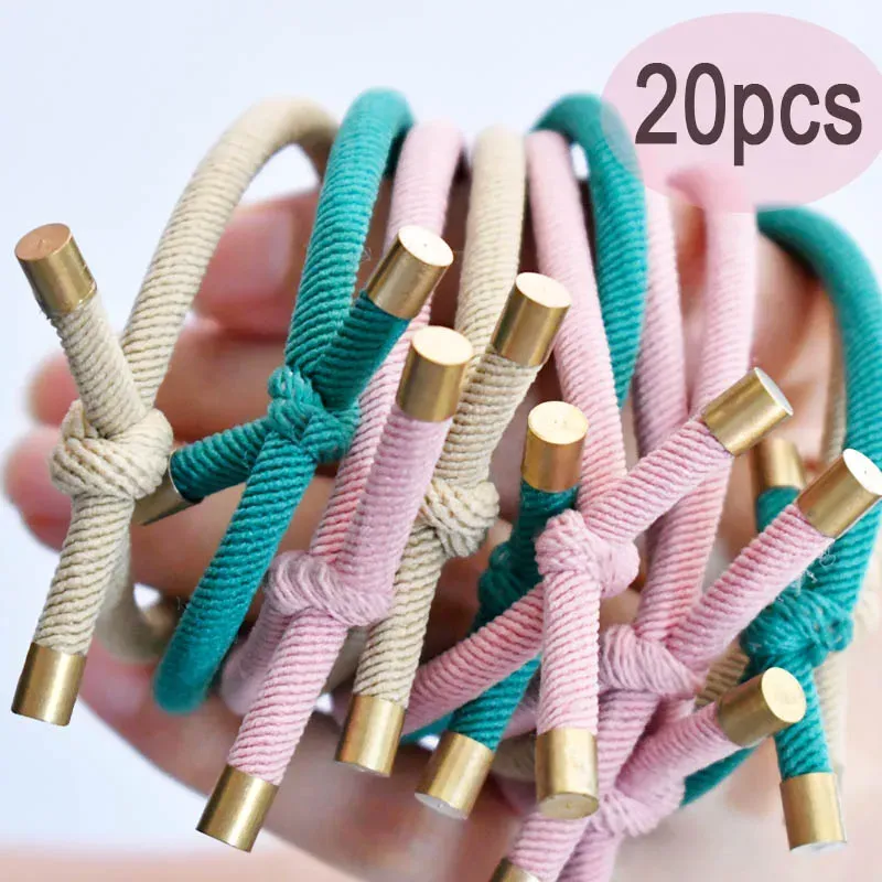 20 teil/paket Frauen Elastische Haar Gummibänder Stilvolle Mädchen Verknotet haar Seil Scrunchies Krawatte Zubehör Großhandel