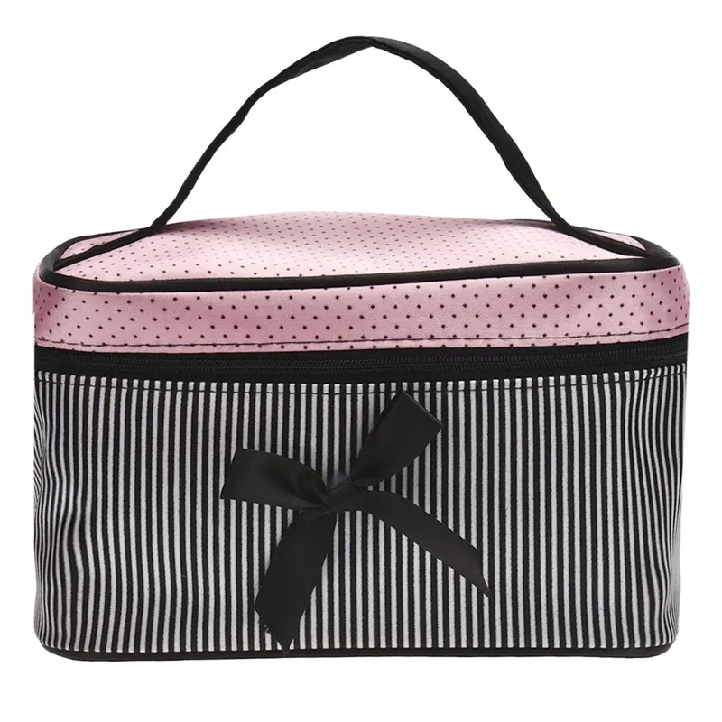 Frauen Reise Bogen Streifen Bilden Taschen Mädchen Kosmetik Tasche Make-Up Schönheit Bh Waschen Organizer Kultur Beutel Lagerung Kit Bad fall