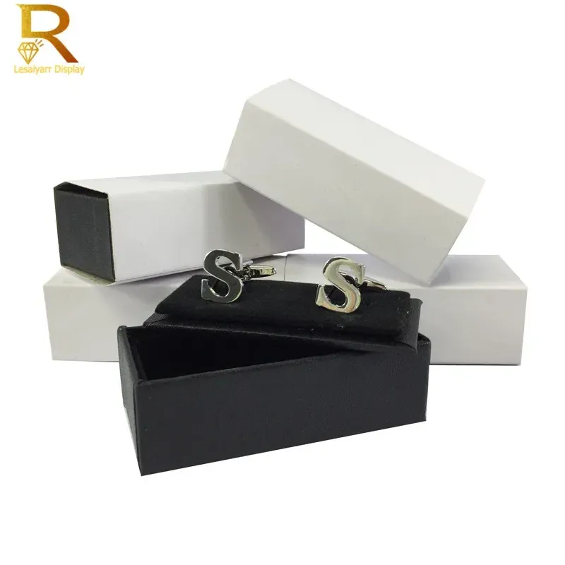 Großhandel 20 teile/los Heißer Verkauf Manschettenknöpfe Box Geschenk Box Neue Lagerung Boxen Schmuck Manschettenknöpfe Fall Handwerk Abzeichen Box Schmuck fall