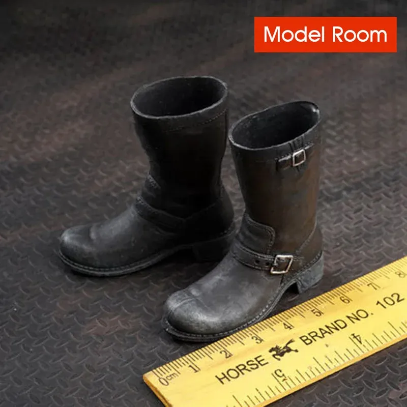 ASTOYS 1/6 Arnold T800 Alte Kampfstiefel Soldat Schwarze Schuhe Solides Modell für 12'' Männliche Actionfigur Körperpuppen Auf Lager