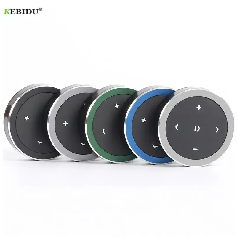 Mini Drahtlose Bluetooth-kompatibel Media Taste Fernbedienung Auto Motorrad Lenkrad MP3 Musik Spielen Für IOS Android