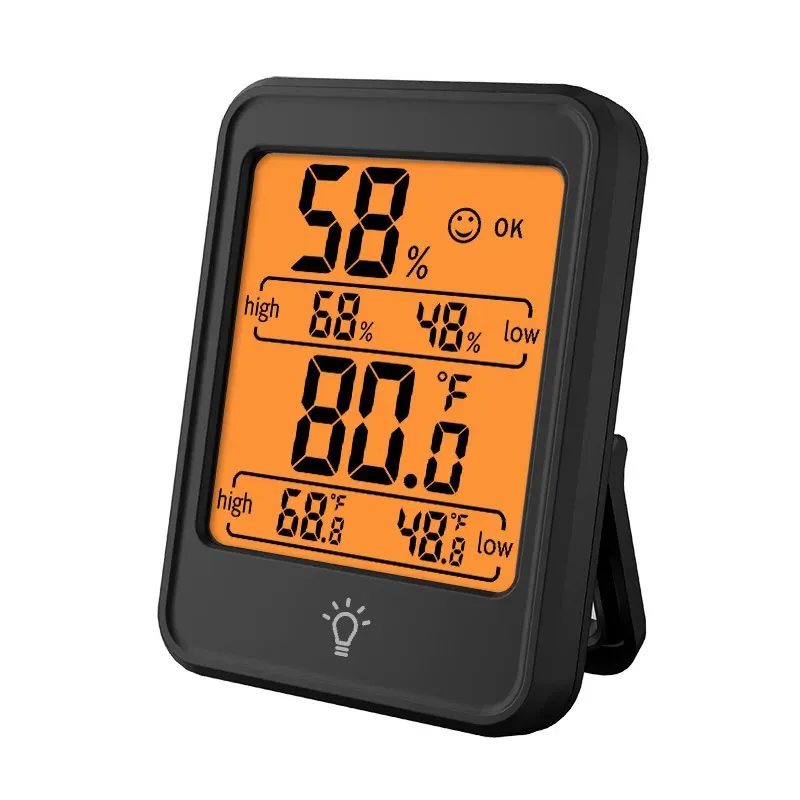 Digitales Temperatur- und Feuchtigkeitsmessgerät für den Innenbereich mit Ständer, Magnet, tragbar, für Haus, Büro, Temperaturmonitor, Thermometer und Hygrometer
