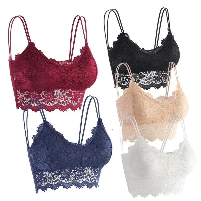 Frauen Spitze Bh Push-Up Tops Drahtlose Dessous Sexy Frauen Bralette Weibliche Unterwäsche Volle Tasse Bequeme Bh Ohne Bügel