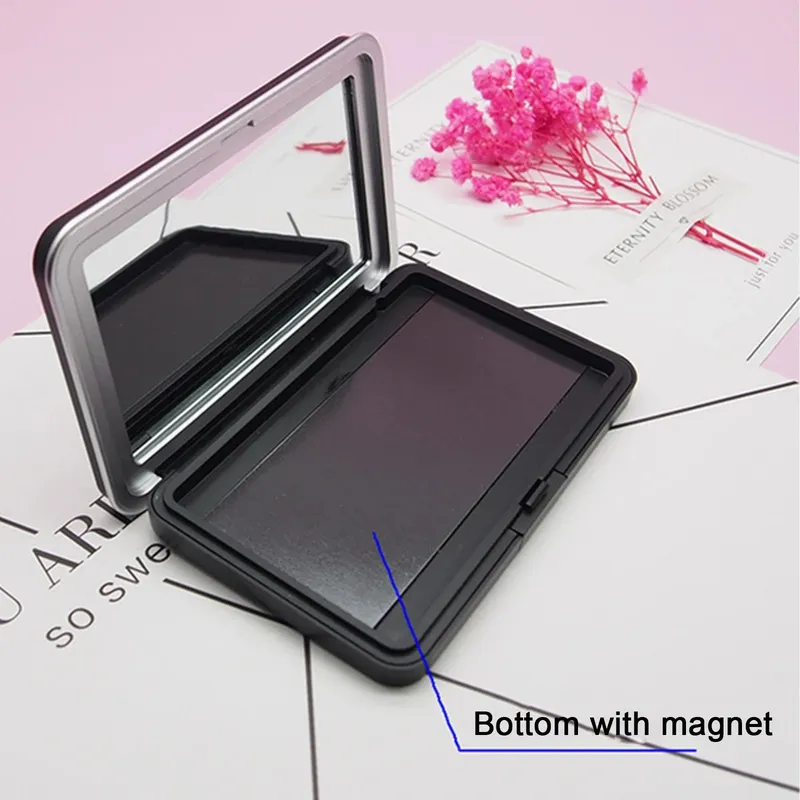 1Pc Matte Schwarz Leere Magnetische Kosmetik Palette Lidschatten Rouge DIY Schönheit Make-Up Box Glitter Make-Up Abgabe Vacia Box