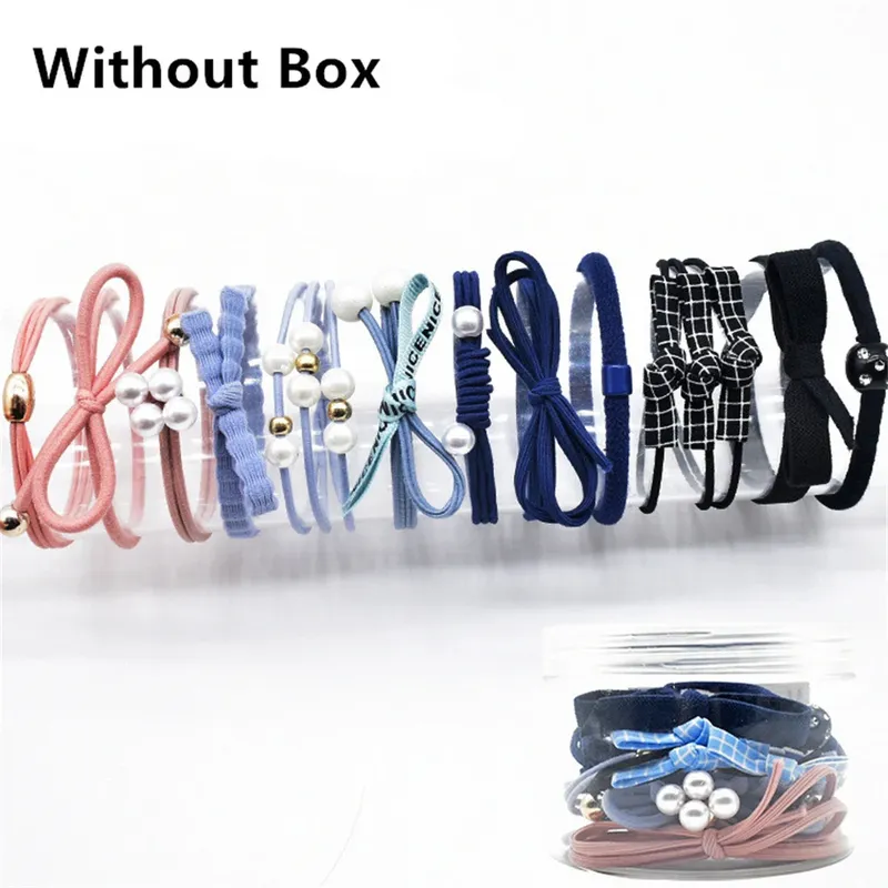 12 Teile/satz Neue Frauen Mädchen Elegante Blume Perlen Bogen Elastische Haarbänder Süße Scrunchie Stirnband Gummibänder Haarschmuck