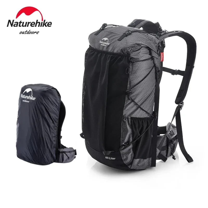 Naturehike Wanderrucksack, Outdoor-Sporttasche, 60 + 5 l, großes Fassungsvermögen, ergonomisches Design, Rucksack, Camping, Reisen, wasserdichter Rucksack