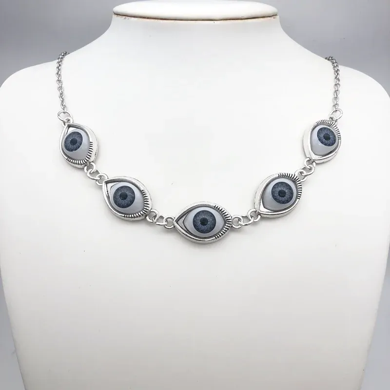 Goth Gothic Kpop Evil Eye Kette Halskette Für Mann Frauen Anhänger Choker Halskette Neue Mode Schmuck Vintage Punk