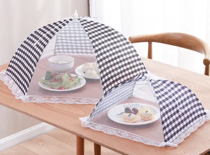 1PC Tragbare Regenschirm Stil Lebensmittel Abdeckung Anti Moskito Mahlzeit Abdeckung Spitze Tisch Home Mit Lebensmittel Abdeckung Küche Gadgets Kochen werkzeuge