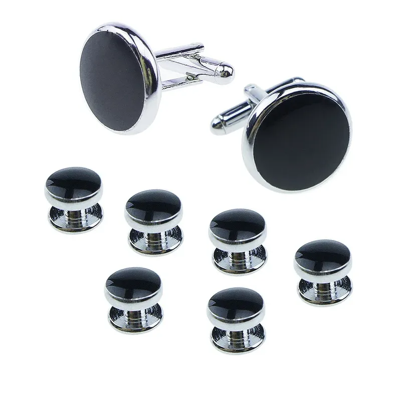 Herren Manschettenknöpfe und Studs Set für Smoking Shirts Business Hochzeit Partei Manschette Links Klassische Zubehör Krawatte Verschluss Kragen Clips Geschenk