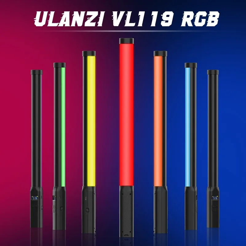 Ulanzi VL119 Handheld RGB Bunte Stick Licht 19,68 Zoll Handheld LED Licht Zauberstab CRI 95+ 2500K-9000K Fotografie Studio Lampe