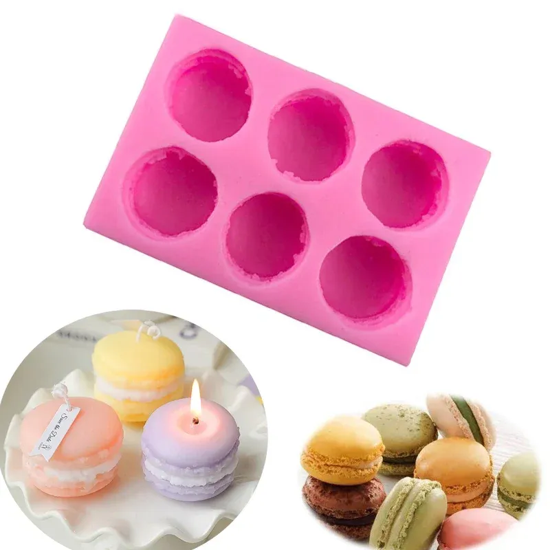 Macarone-Kerzen-Silikonform, Duftkerzen, Seife, Schokolade, Dessertform zum Backen und Kerzenherstellung, Heimhandwerk, handgefertigtes Geschenk