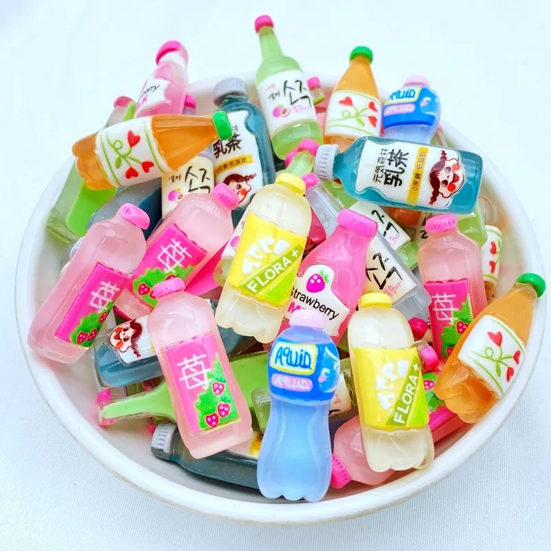 10 Stücke Neue Kawaii Nette Obst Getränke Flache Rückseite Harz Cabochons Scrapbooking DIY Schmuck Handwerk Dekoration Zubehör