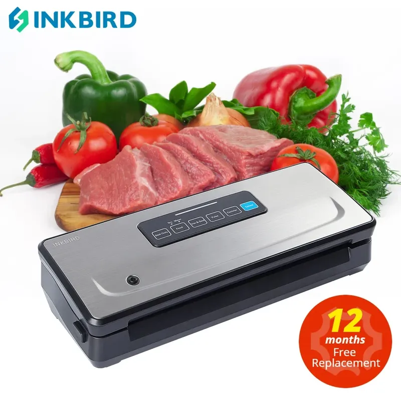 INKBIRD INK-VS02 Vakuumiergerät, Verpackungsmaschine für die Aufbewahrung von Lebensmitteln, Haushalt, Vakuum-Lebensmittelverpacker, Sous-Vide-Vakuumbeutelrollen