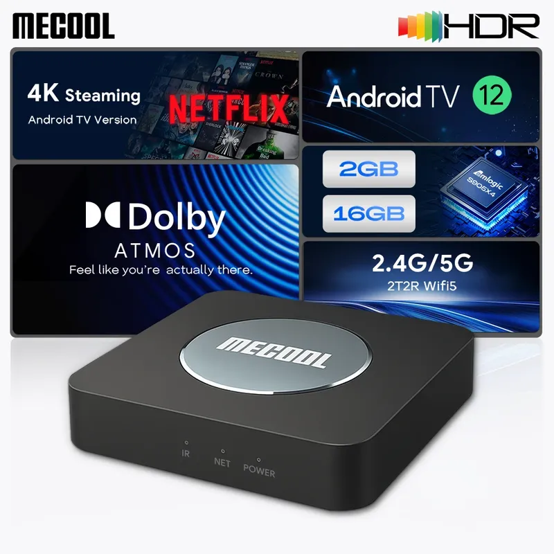 MECOOL TV Box Android TV KM2 Plus 4K Amlogic S905X4 2G DDR4 Ethernet WiFi Multi-Streamer HDR 0 TVBOX Home Media Player