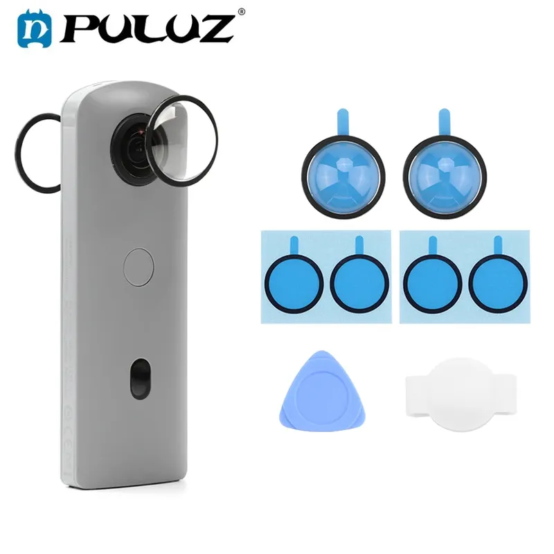 PULUZ Objektivschutz PC-Schutz für Ricoh Theta SC2/S/V 360-Zubehör Objektivschutzabdeckung für Tesla Model Y Juniper Frontkamera