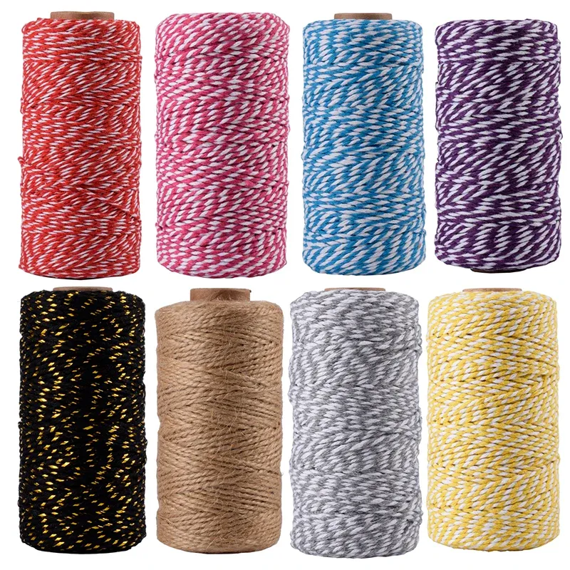 1,5 mm – 2 mm, 100 m, Makramee-Schnur, Seil, Baumwollschnur, Fadenschnur, Basteln, DIY, Nähen, handgefertigte Wandbehänge, Böhmen, Party, Heimdekoration