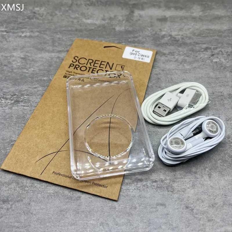 Clear Crystal Protect Hard Case Displayschutzfolie Kabel Headset für iPod 5, Video 30 GB, 6, 7, Klassiker 80 GB, 120 GB, 160 GB - Komplettschutz-Set zum Schnäppchenpreis
