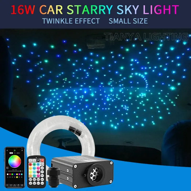 16W Twinkle Starry Sky Auto Stern Deckenleuchte Glasfaser Licht Led Stern Dach Sternenlicht Headliner Kit Auto Home Decor