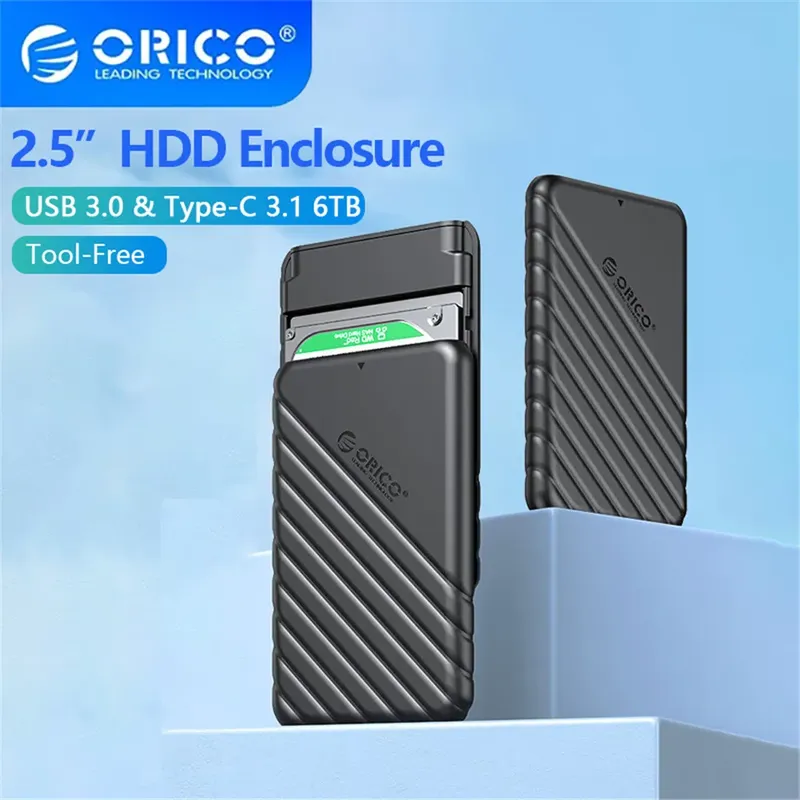 ORICO HDD-Gehäuse 2,5 Zoll SATA zu USB 3.0 Festplattengehäuse für 2,5 Zoll SSD-Festplatte HDD-Box 6 TB Aufbewahrungskoffer Externes Festplattengehäuse