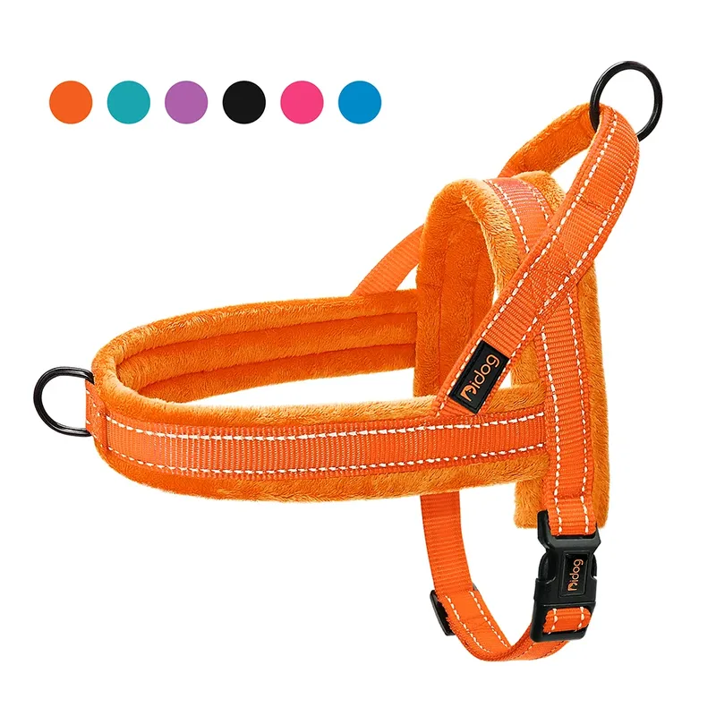 Winter warmes, weich gepolstertes Hundegeschirr, kein Ziehen, Hundegeschirrweste, reflektierend, verstellbar, Haustier-Trainingsweste für kleine, mittelgroße und große Hunde