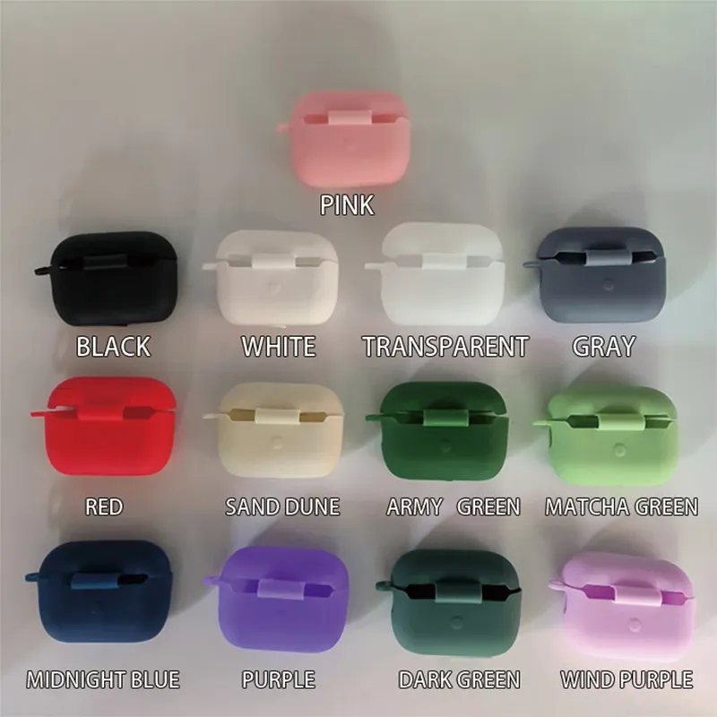 Für airpods pro schutzhülle silikon neu einfarbig apple bluetooth headset weiche hülle schutzhülle