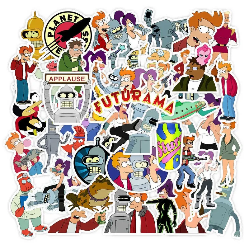 10/30/50PCS Cartoon Animationen Fliegen eine Futurama Aufkleber Decals Graffiti Gepäck Laptop Auto Wasserdichte Kühle kinder Aufkleber Spielzeug