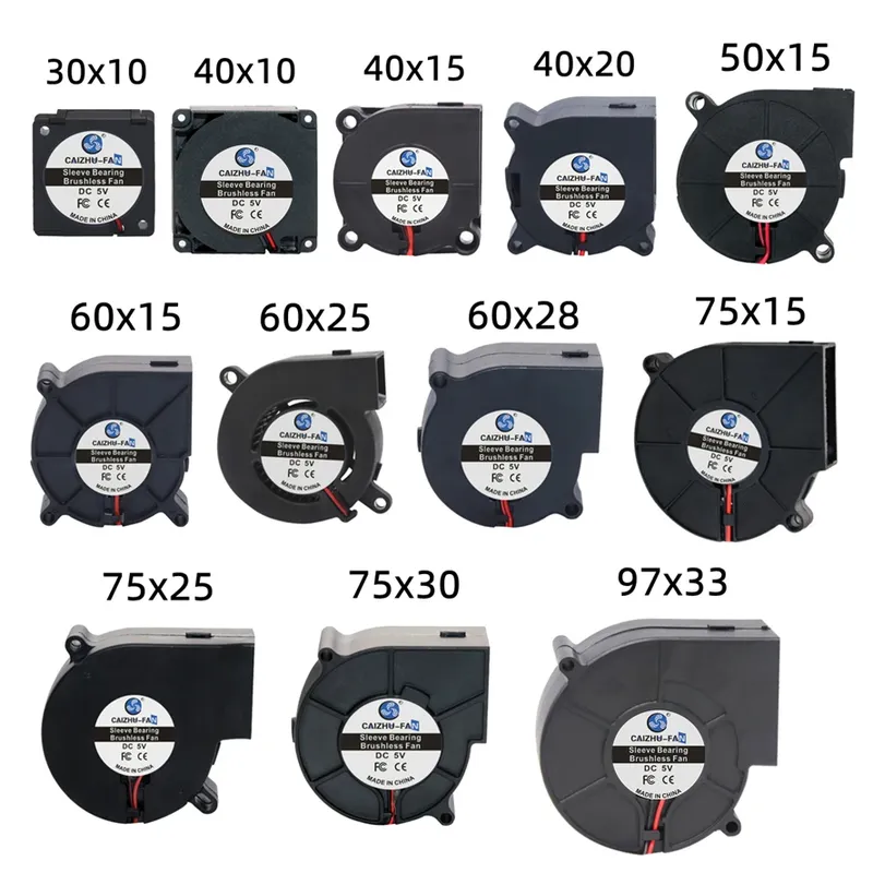 30MM 40MM 50MM 60MM 75MM 97MM Lüfter Bürstenlosen Motor Fall Fan Gebläse Fan luftbefeuchter FanInduktion Herd Fan DC5V 12V 24V