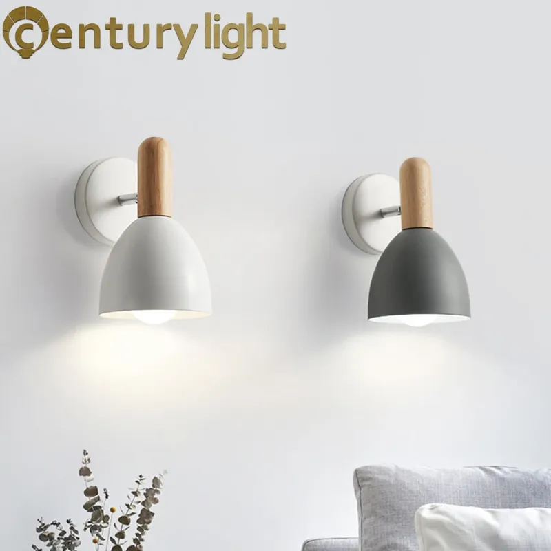 Holzwand leuchten Nachttisch Wand leuchte Schlafzimmer Wand leuchte Wand leuchte für Küche Restaurant moderne Wand leuchte Nordic E27 Wohnkultur