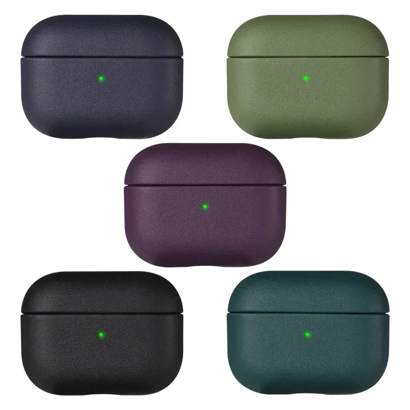 Ledermaserung Hülle für Airpods Pro 2 für Airpods Pro 3 Hülle Airpods 4 3 Apple Bluetooth Kopfhörer Zubehör Schützen Sie die Maschine