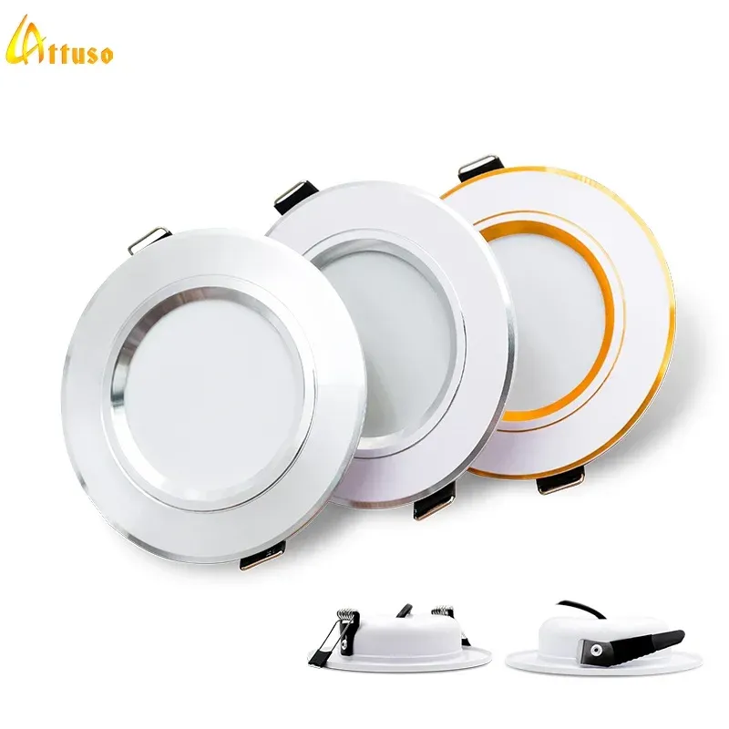 Led Downlight Einbau Runde Decke Lampen DC 12V 24V AC110V 220V 5W 9W 12W 15W 18W Scheinwerfer Für Wohnkultur Wohnzimmer