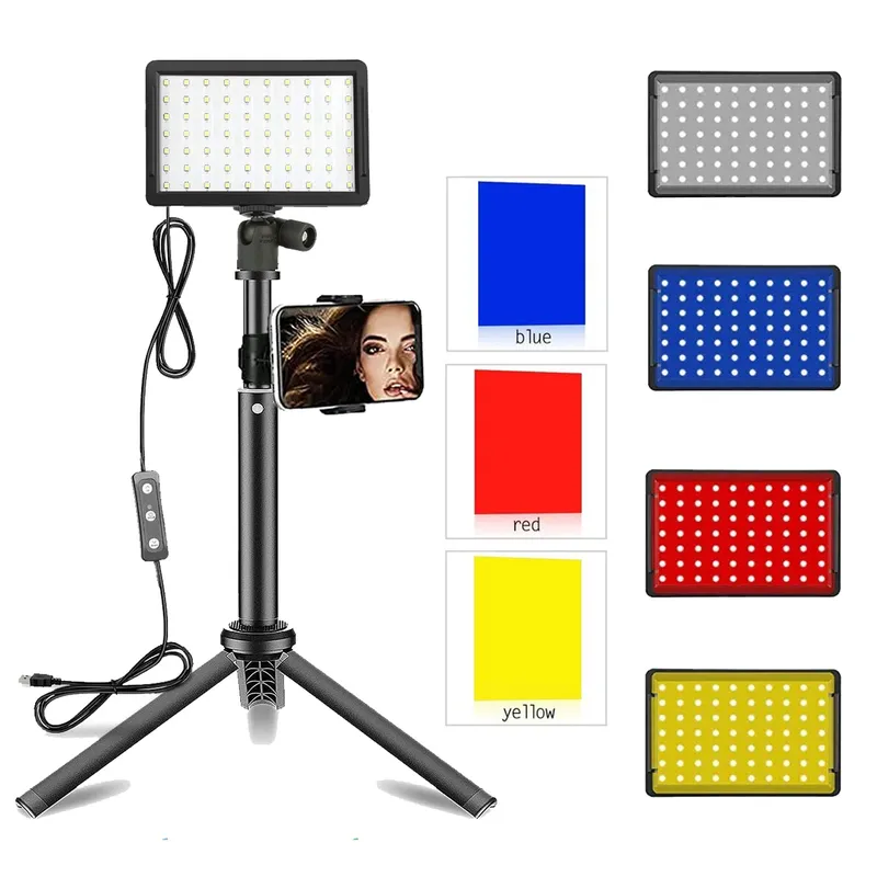 LED Fotografie Video Licht Panel Beleuchtung Foto Studio Lampe Kit Für Schießen Live-Streaming Youbube Mit Stativ RGB Filter