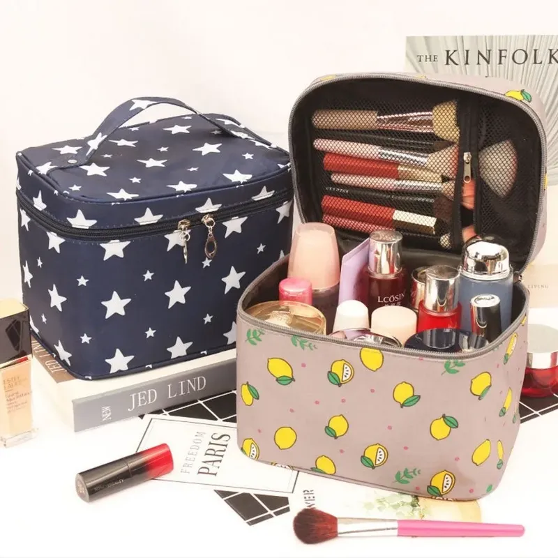 Wasserdichte, tragbare Damen-Make-up-Tasche, hohe Kapazität, Toilettenartikel-Organizer, Aufbewahrung, Kosmetiktaschen, Reißverschluss, Waschen, Schönheitsbeutel, Reisen
