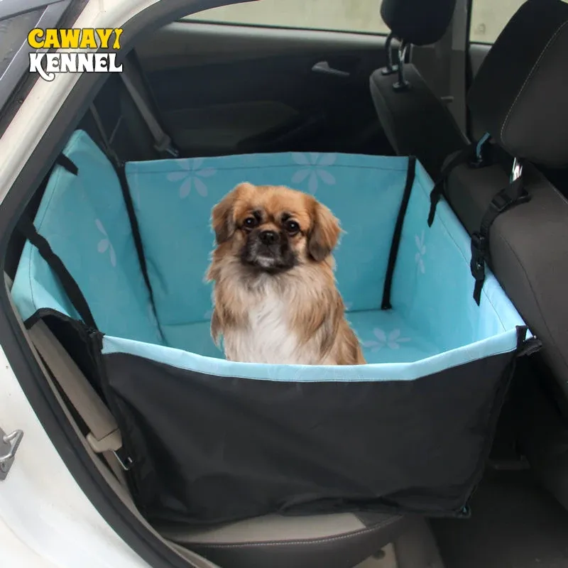 CAWAYI ZWINGER Pet-träger Hund Auto Sitz Abdeckung Durchführung für Hunde Katzen Matte Decke Hinten Zurück Hängematte Protector transportin perro