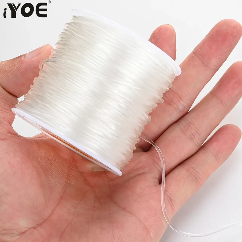 iYOE 0,5–1,5 mm elastische Schnur, transparenter elastischer Faden für Schmuckherstellung, DIY-Armband, Halskette, Perlenzubehör
