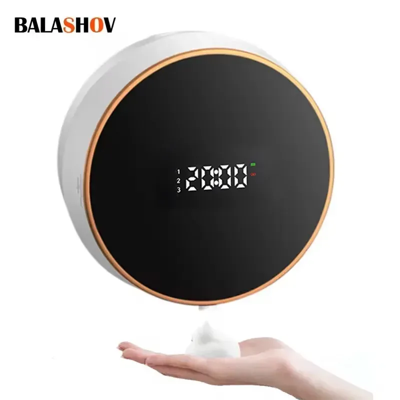 Berührungsloser automatischer Sensor-Seifenspender, Schaumstoff-Typ-C-Aufladung, intelligenter Induktions-Handwascher mit digitaler Temperaturanzeige