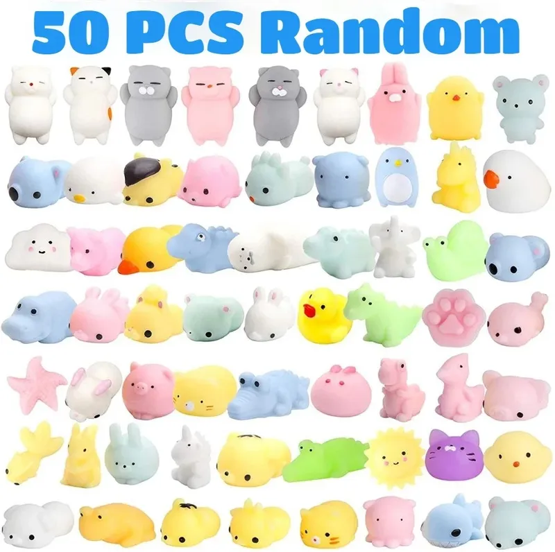 50-5PCS Kawaii Squishies Mochi Anima Squishy Spielzeug Für Kinder Antistress Ball Squeeze Party Favors Stress Relief Spielzeug für Geburtstag