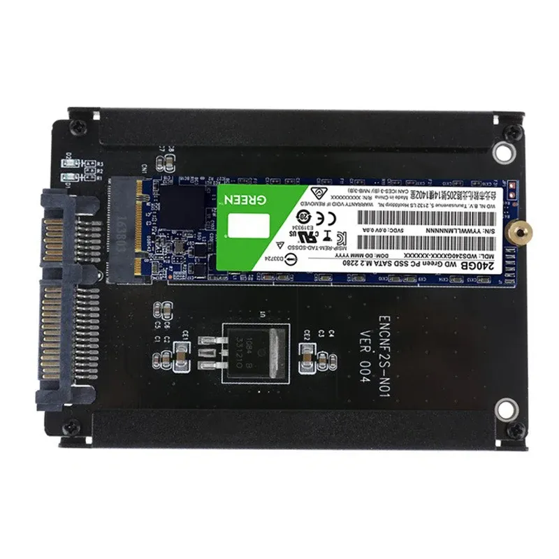 NEUES Metallgehäuse B+M Sockel 2 M.2 NGFF (SATA) SSD auf 2,5 SATA Adapter für 2230/2242/2260/2280 mm M2 NGFF SSD Solid State Festplatte
