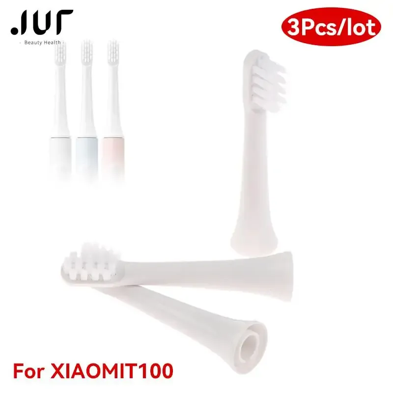 3Pcs Sonic Elektrische Zahnbürste Für XIAOMI T100 Bleaching Weiche Vakuum DuPont Replacment Köpfe Reinigen Borsten Pinsel Düsen Kopf