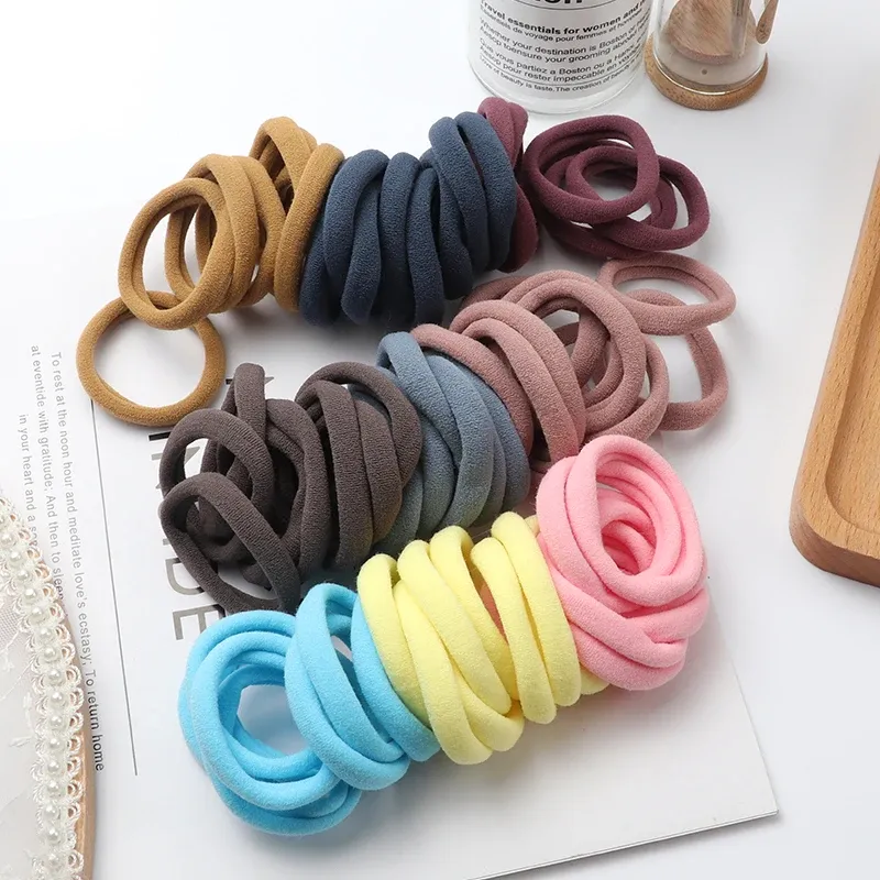 50 Stücke Mädchen Nylon Gummibänder Elastische Haarbänder Haarschmuck Kinder Pferdeschwanzhalter Stirnband Kinder Ornamente Geschenk