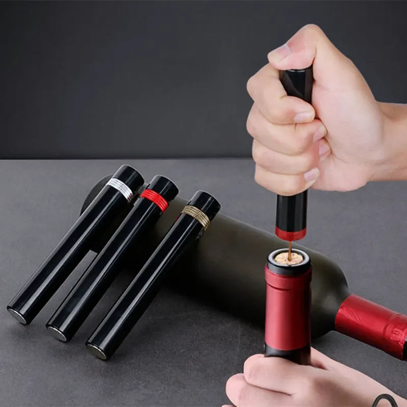 Neue Luftdruck Pumpe Wein Flasche Opener Tragbare Edelstahl Pin Einfach Kork Entferner Korkenzieher für Home Party Wein Liebhaber