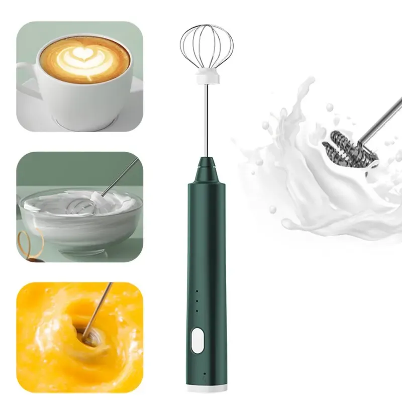 1 PCS USB Aufladbare Hand Schneebesen 3 Geschwindigkeiten Elektrische Milchaufschäumer Schaum Maker Mixer Kaffee Getränk Aufschäumen Zauberstab Schäumer